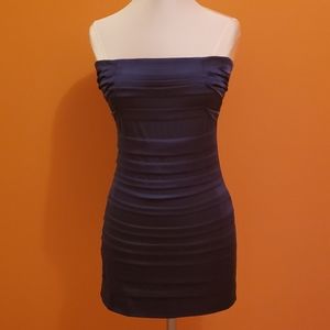 Navy Blue Tube Top Dress